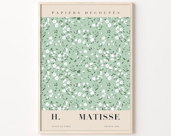 Flower Market Prints, Digital Download, Matisse Cut Out, Matisse Flower Poster, Matisse Print, Tokyo Flower, Matisse Plant, Printable Poster