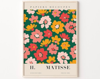 Flower Market Prints, Digital Download, Matisse Cut Out, Matisse Print, Matisse Flower Poster, Tokyo Flower, Printable Poster,Matisse Plant