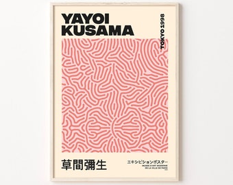 Yayoi Kusama Exhibition, Kusama Digital Poster, Digital Download, Japanese Art, Yayoi Kusama Print, Yayoi Kusama Art Print, Printable Poster