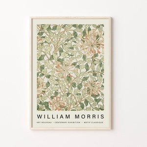 William Morris Flower Print, Digital Download, Morris Art Print, William Morris Poster, Exhibition Art Poster, Morris Leaf Vintage Print