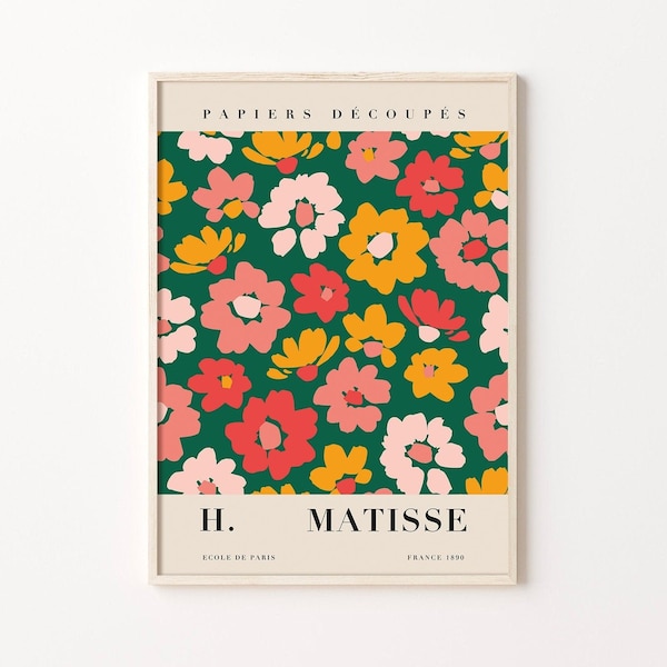 Flower Market Prints, Digital Download, Matisse Cut Out, Matisse Print, Matisse Flower Poster, Tokyo Flower, Printable Poster,Matisse Plant