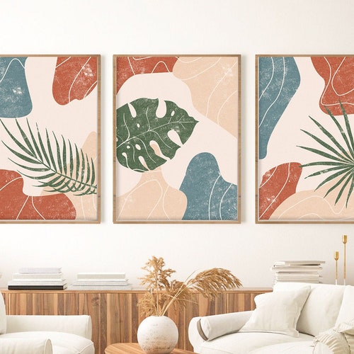 Abstract Painting Printable Wall Art Set of 3 Prints With Fall - Etsy