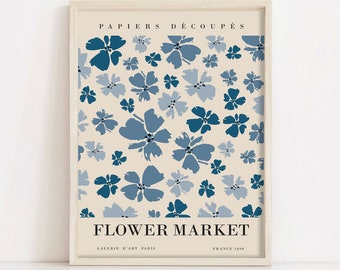 Flower Market Prints, Matisse Flower Poster, Digital Download, Matisse Cut Out, Matisse Plant Print, Tokyo Flower, Printable Poster