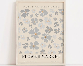 Flower Market Prints, Matisse Flower Poster, Digital Download, Matisse Cut Out, Matisse Plant Print, Tokyo Flower, Printable Poster