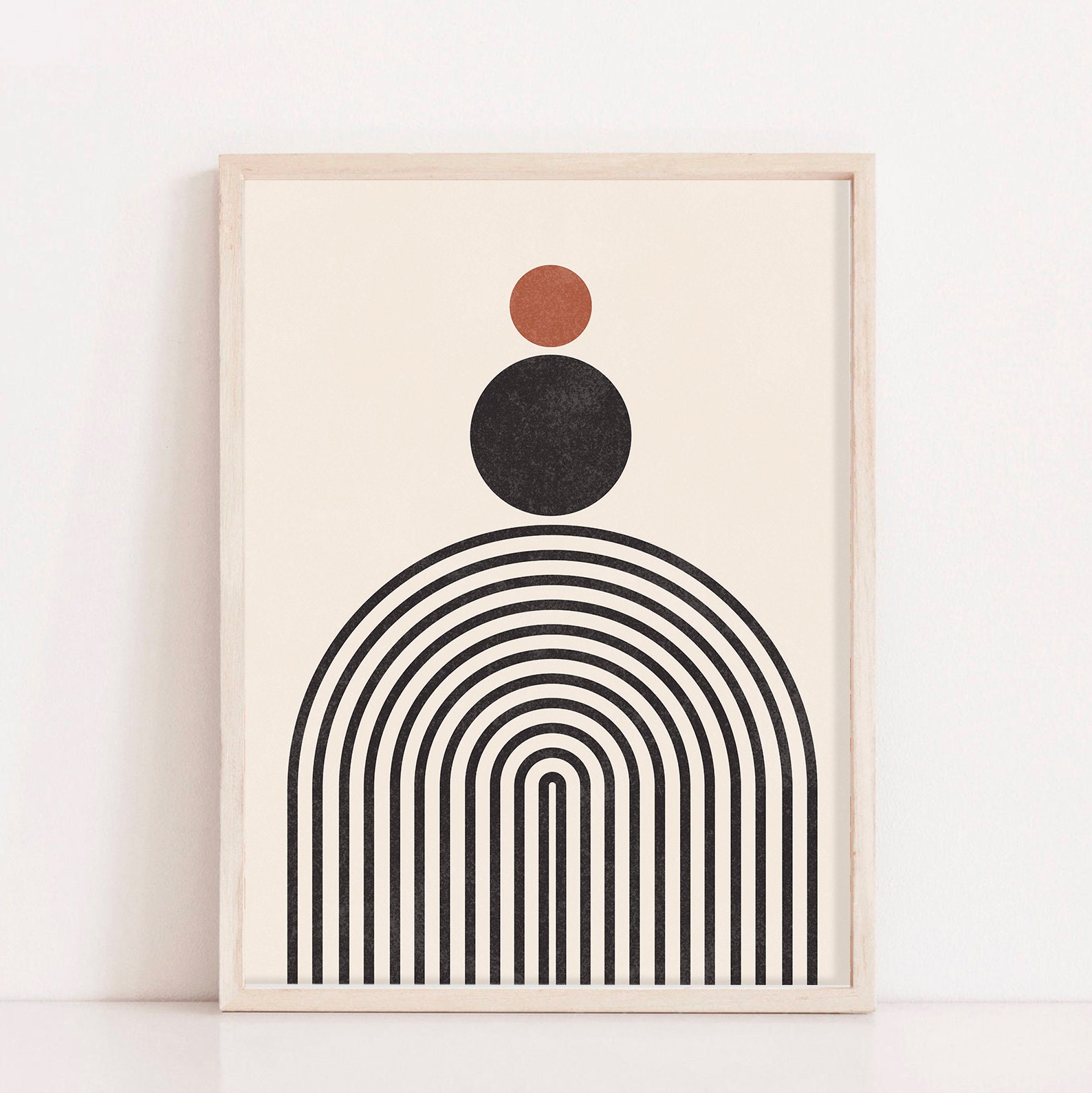 Mid century Modern Art Set of 3 Prints Printable Geometric Etsy