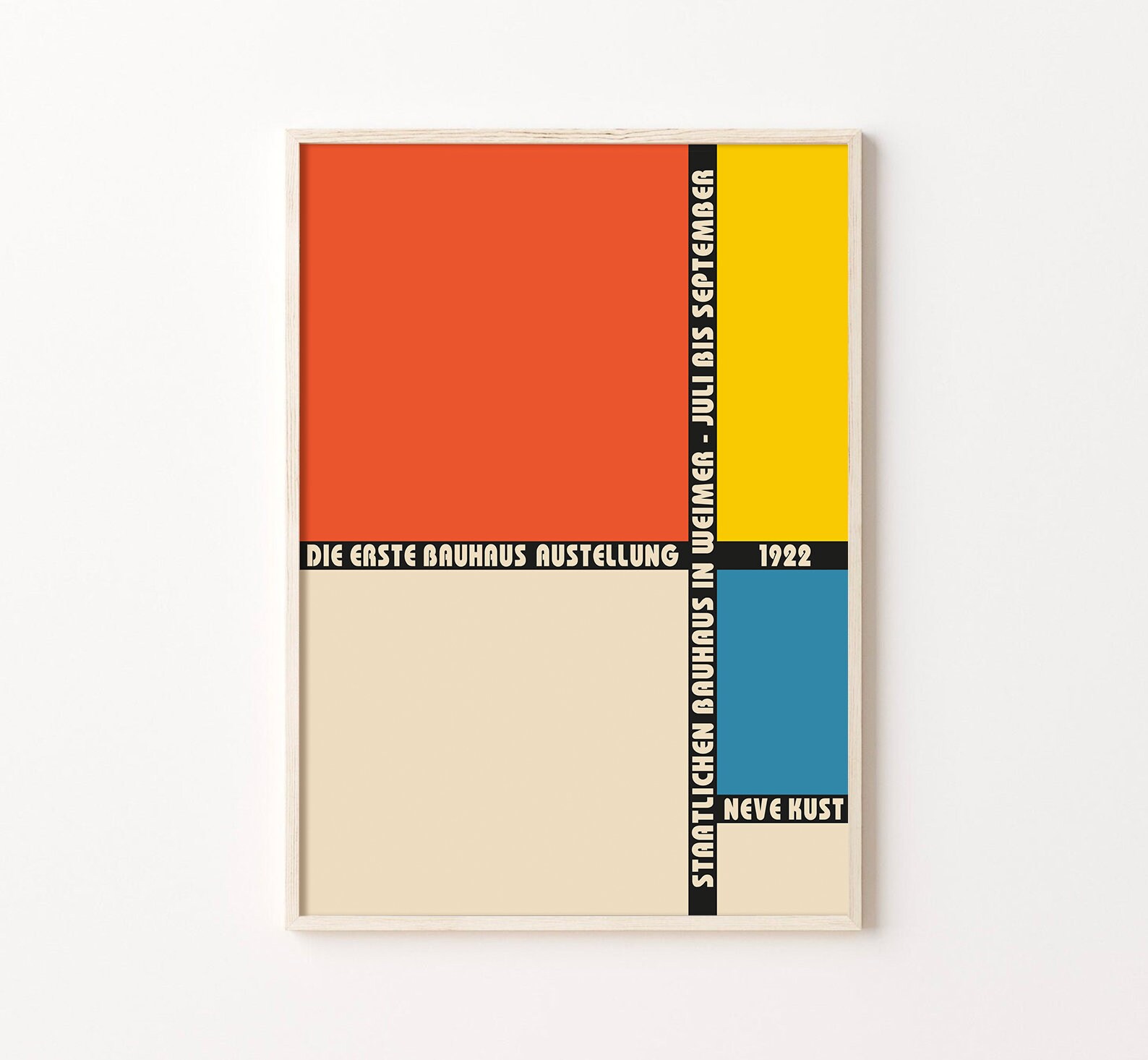 Bauhaus Exhibition Poster 1922 Bauhaus Art Vintage Museum Etsy