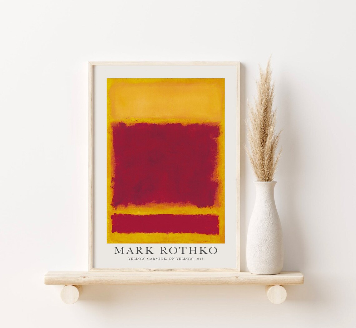 Mark Rothko Exhibition Poster Mark Rothko Art Poster Etsy UK