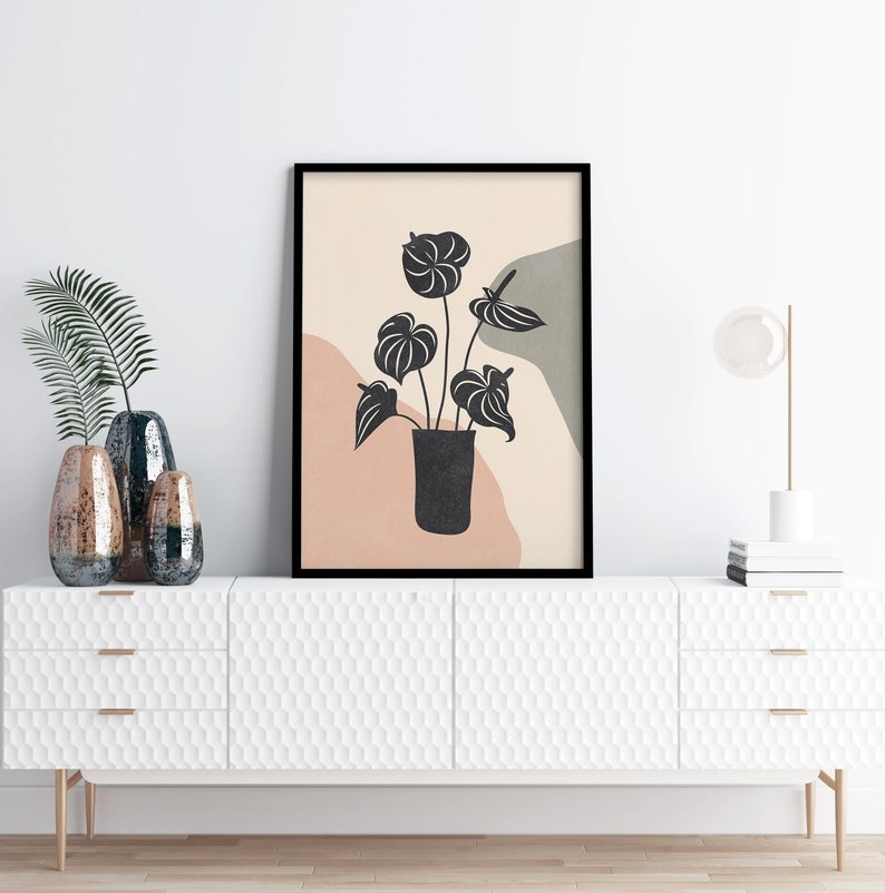 Boho Living Room Wall Art, Gallery Wall Set of 3, Modern Home Decor, Wall Decor Living Room, Printable Wall Art, Abstract Room Decor bild 8