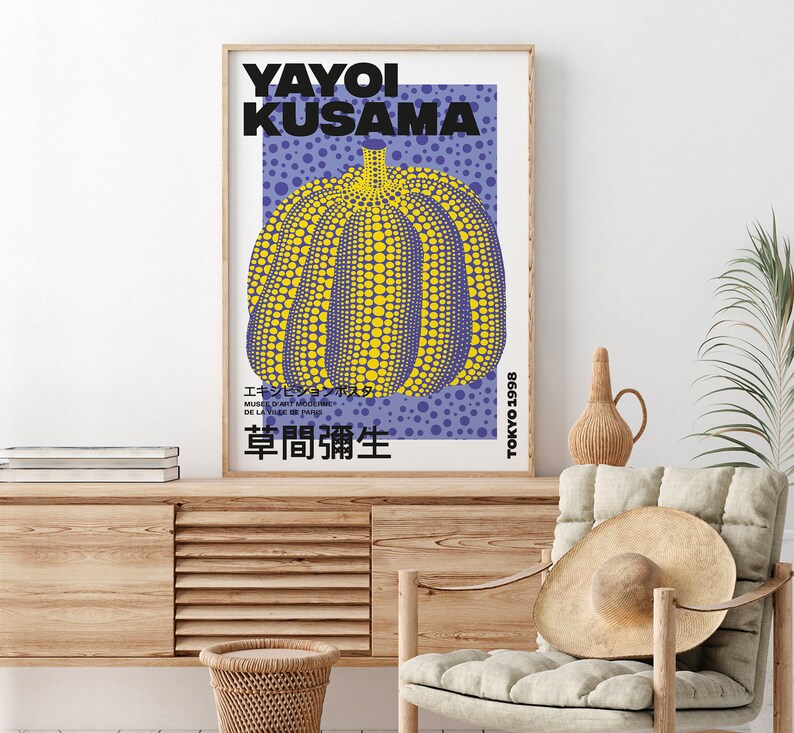 Yayoi Kusama Colorful Poster Printable Digital Download Etsy