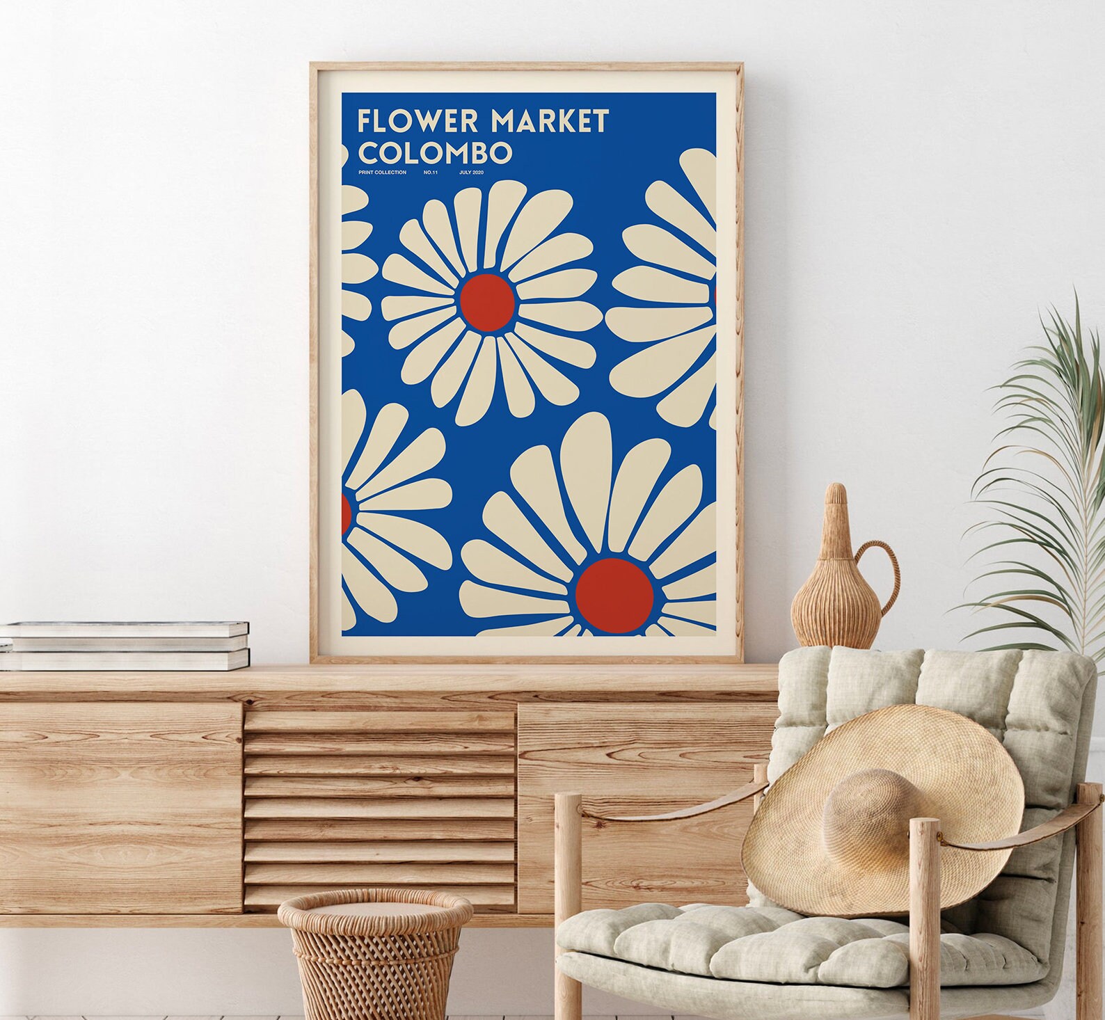Flower Market Set of 9 Prints, Botanical Poster, Flower Market Wall Set ...