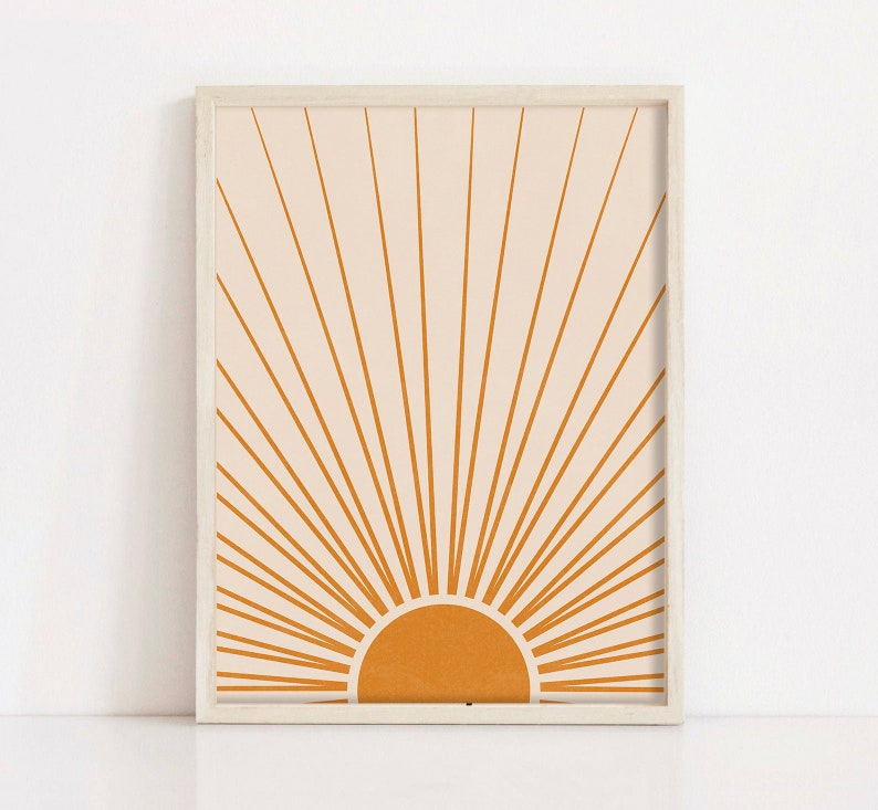Abstract Boho Art Set of 5 Prints Bundle Terracotta Prints Wall Art Set ...
