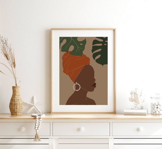 Woman Illustration Modern Downloadable Wall Art Print Decor | Etsy