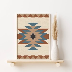 Aztec Pattern Print Set of 3, Gallery Wall Art, Ethnic Carpet Printable ...