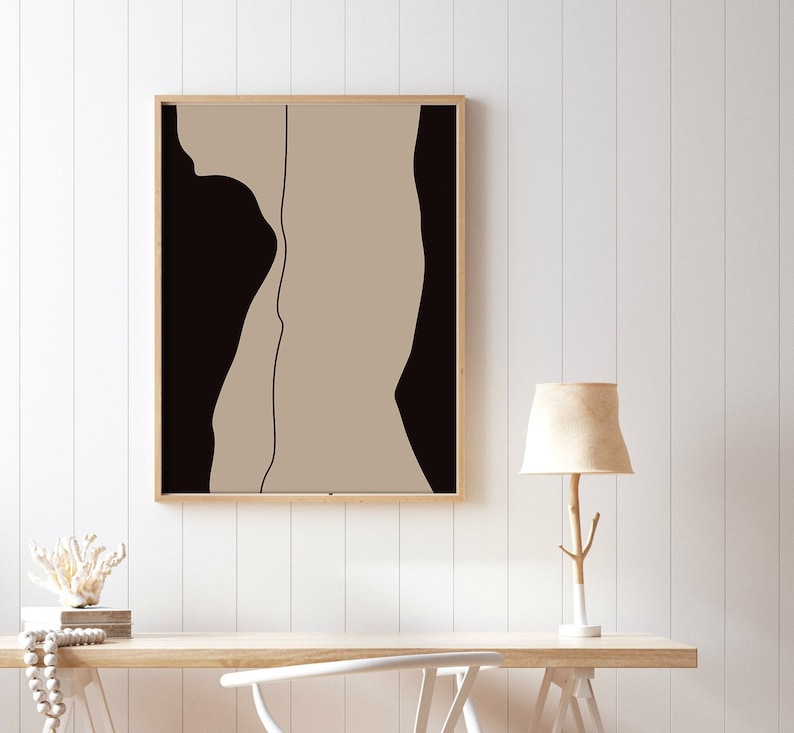 Gallery Wall Neutral Set of 8 Prints Mid Century Modern Etsy