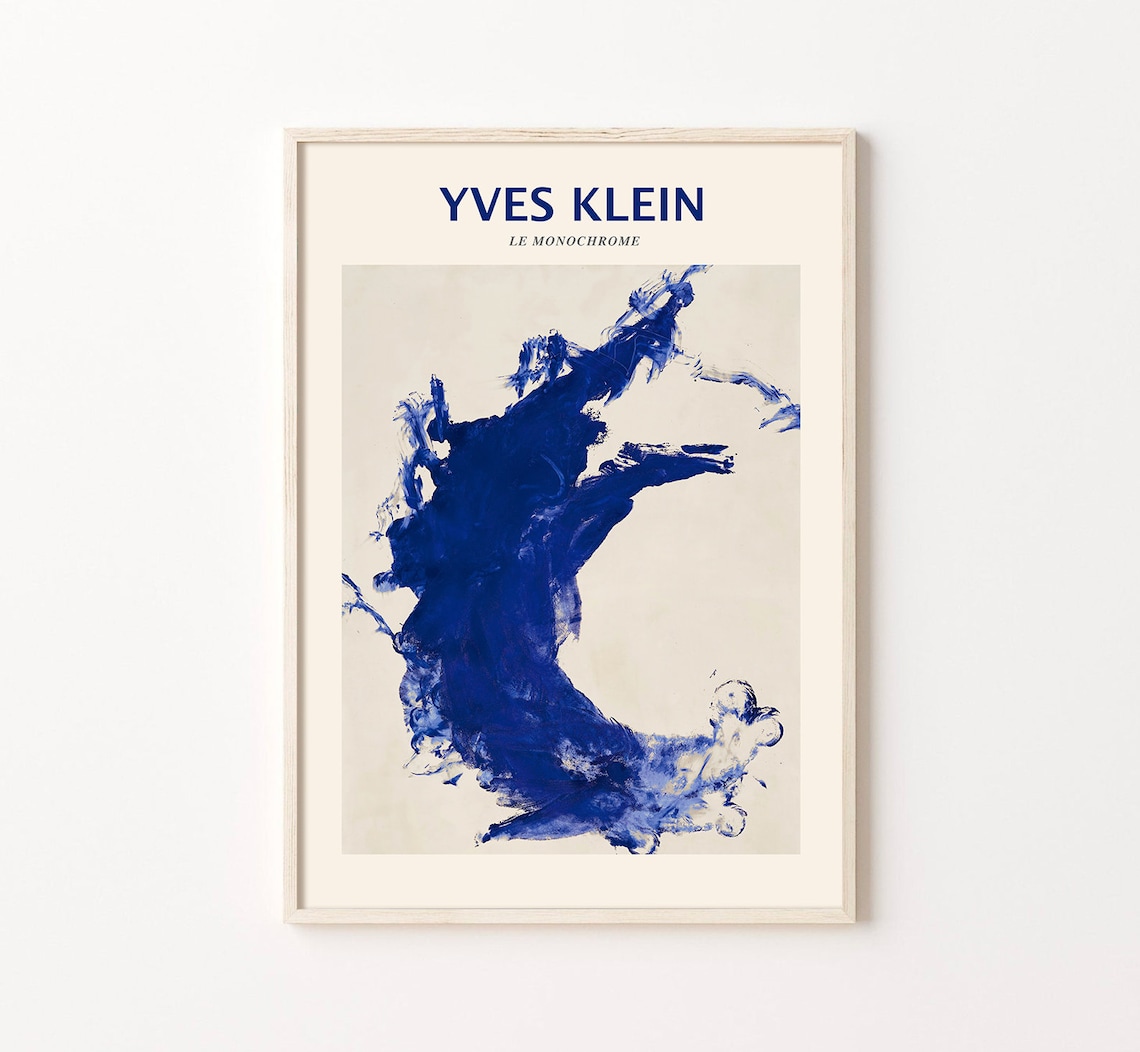Yves Klein Poster Blue Exhibition Art Poster Yves Klein Etsy