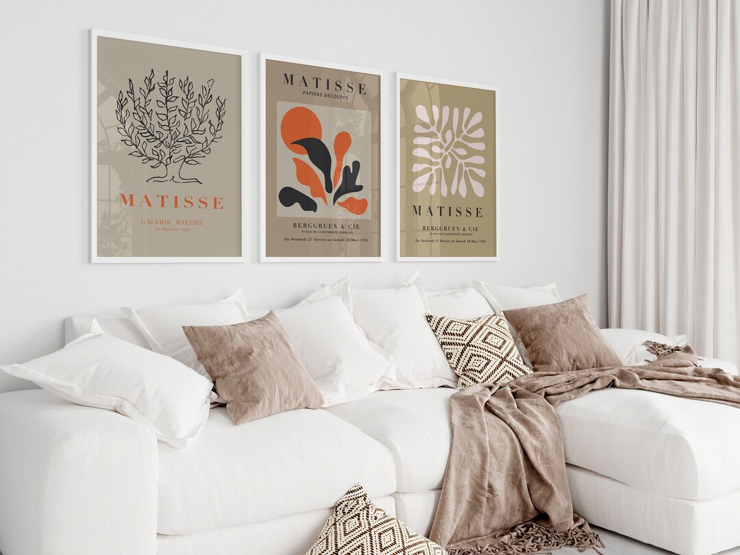 Henri Matisse Colorful Print Set of 3, Mid Century Gallery Wall Art Set ...