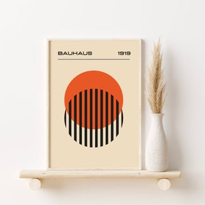 Modern Bauhaus 1919 Wall Art Set of 3 Prints, Bright Colour Poster Set ...