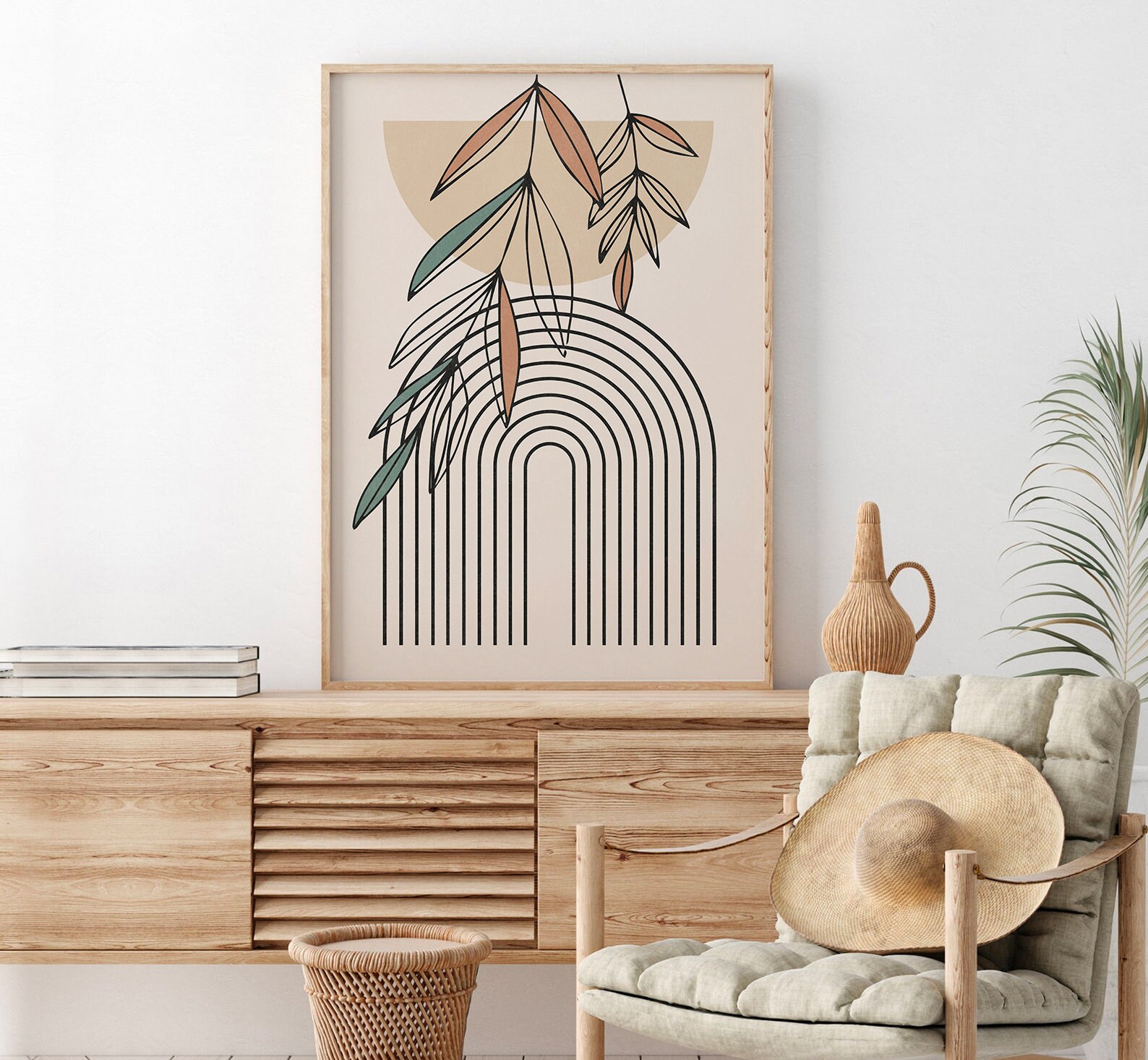 Mid Century Art Set Gallery Wall Set of 3 Living Room Wall Etsy