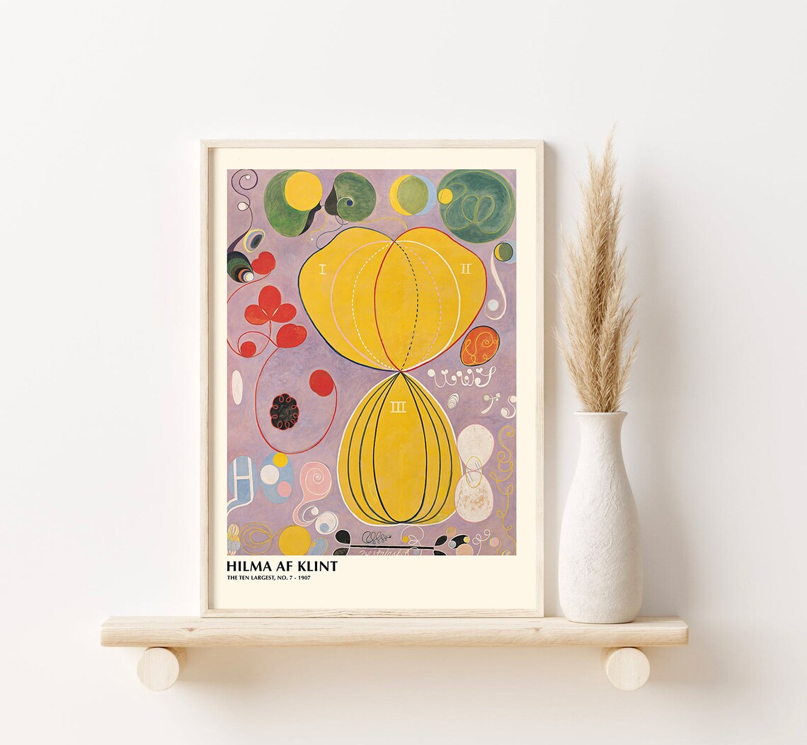 Hilma Af Klint Exhibition Print Modern Abstract Museum Poster Etsy