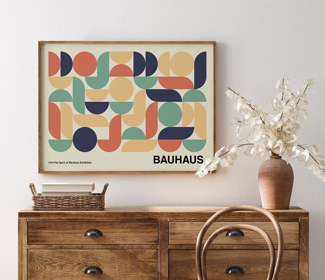 Horizontal Bauhaus Prints, Gallery Wall Set, Exhibition Poster, Bauhaus ...