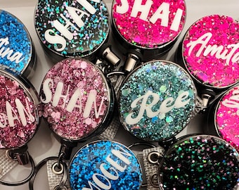 Personalised Badge Reel | Good quality, heavy-duty, retractable, sparkly and fancy | Nurse Badge Reel,  Gift Ideas