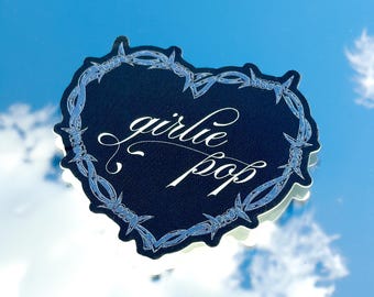 Girlie Pop Barbed Wire Heart Sticker