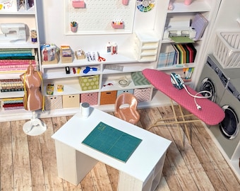 1:6 Scale Craft Room Accessories | Miniature Crafts | Sewing | Art | Cutting Machine