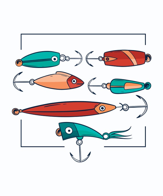 Fish Bait Fishing SVG for Mugs Tshirt Hoodie Posters Cricut DIY Crafts Png  