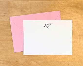Letterpress notecard set - Heart
