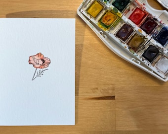 Karta z nadrukiem wypukłym - Mak