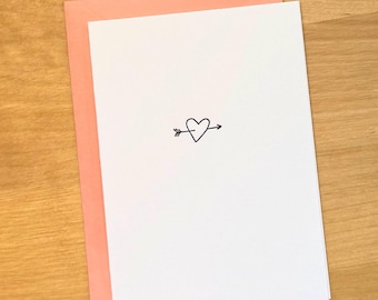 Letterpress card - Heart