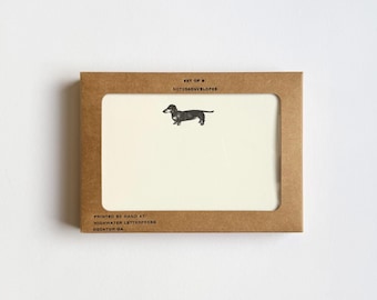 Letterpress notecard set - Dachshund