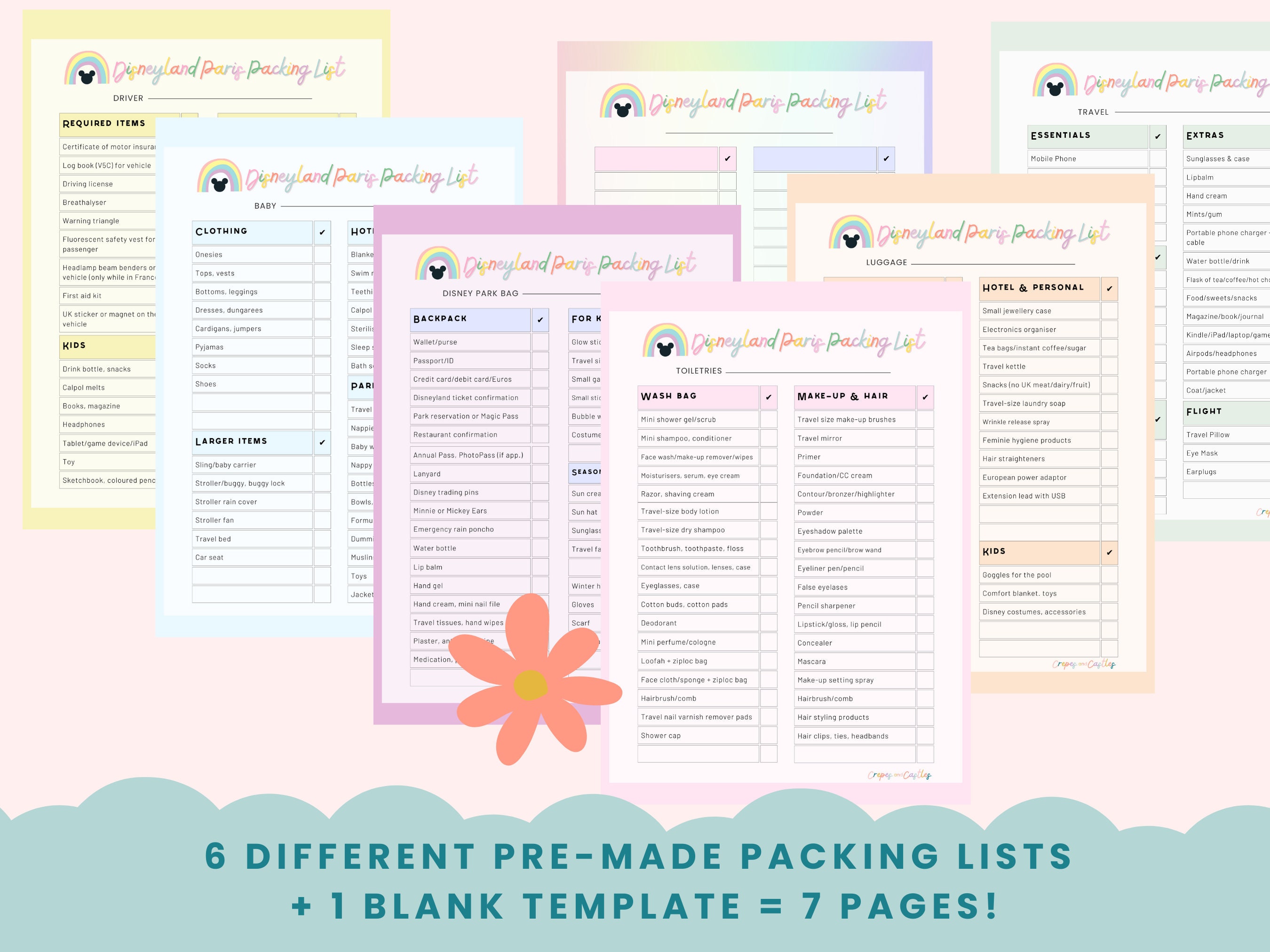 Disneyland Paris Packing List Instant Download Disneyland Etsy UK
