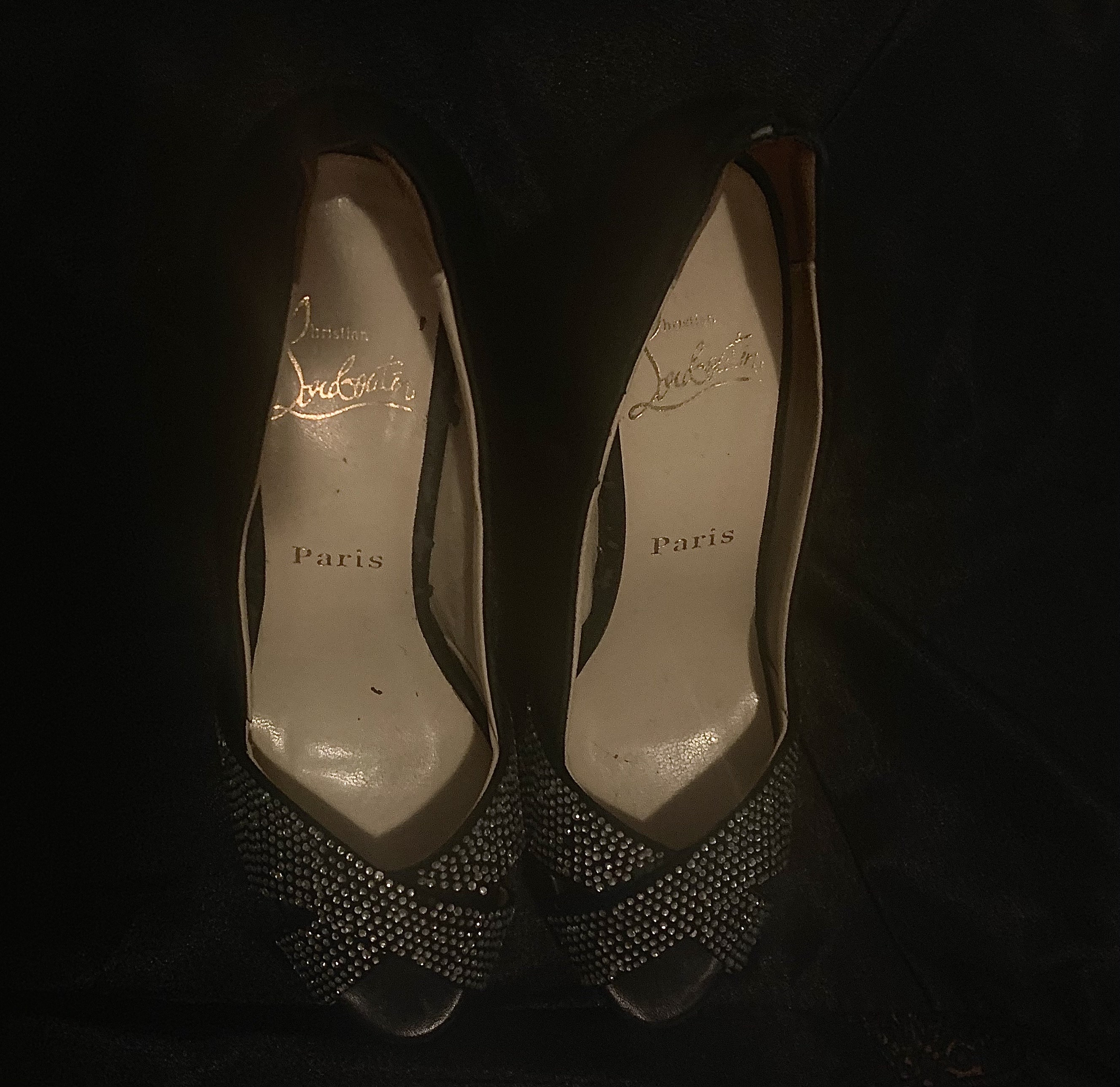 louboutin rhinestone heels