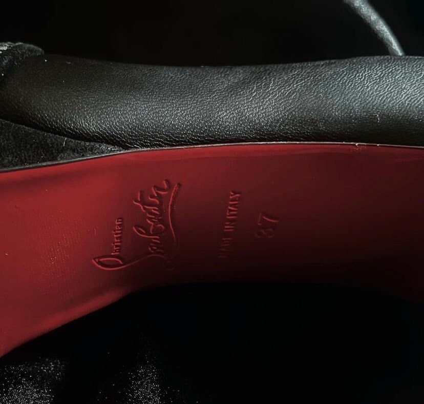 christian louboutin rhinestone shoes