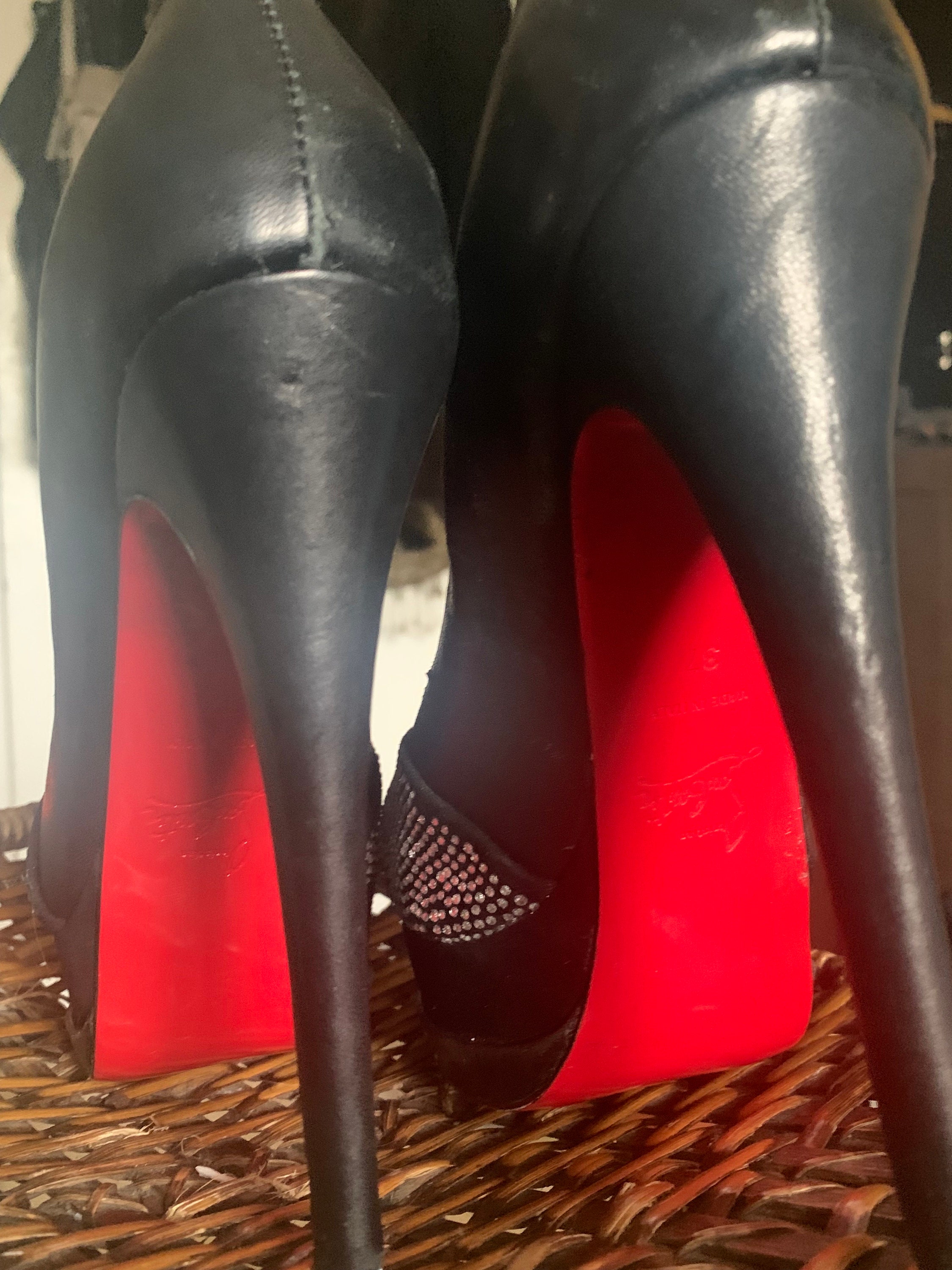 louboutin rhinestone heels