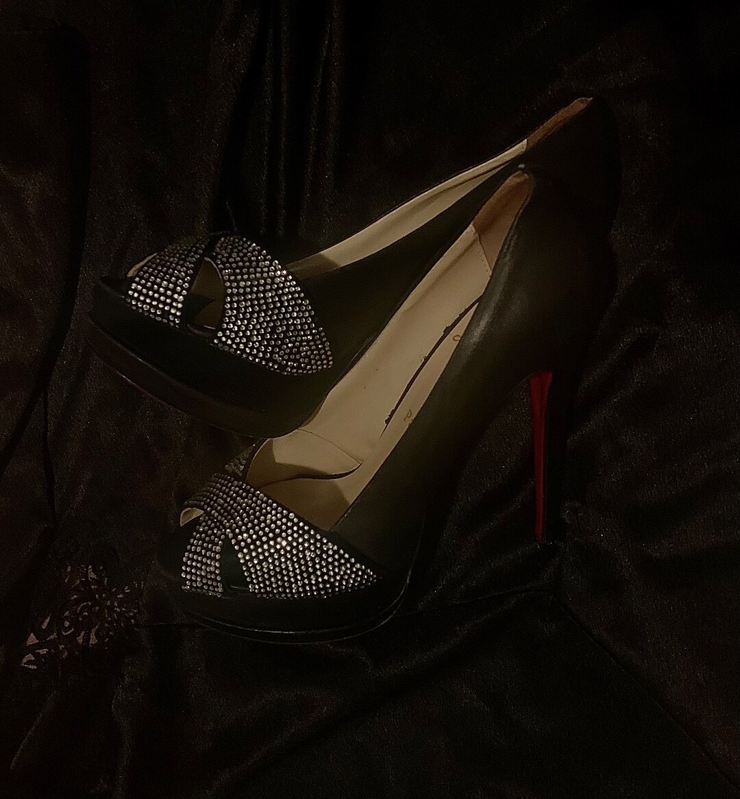 christian louboutin rhinestone shoes