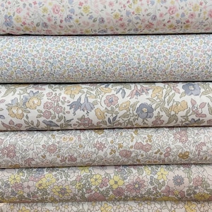 The Flowershow Pebble Collection by Liberty Fabrics for Riley Blake Set of 8 Coordinating Floral Fat Quarters