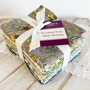 Woodland Walk : Misty Morning Collection by Liberty Fabrics for Riley Blake Set of 15 Coordinating Floral Fat Quarters