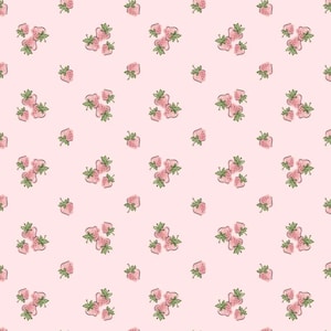 Strawberry Fields Blush ~ Garden Party by Sheri McCulley - Poppie Cotton Fabric : BTHY
