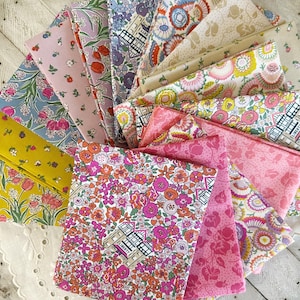 Collezione Liberty Flower Shop di Liberty of London Fabrics per Riley Blake, set di 15 pezzi coordinati con motivi floreali