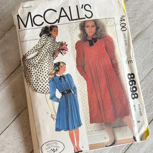 Vintage Laura Ashley Dress Sewing Pattern : McCall’s 8698