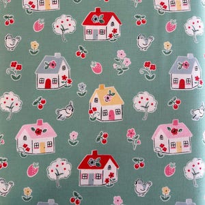 Happy Home Green ~ Home Sweet Home by Elea Lutz - Poppie Cotton Fabric : BTHY