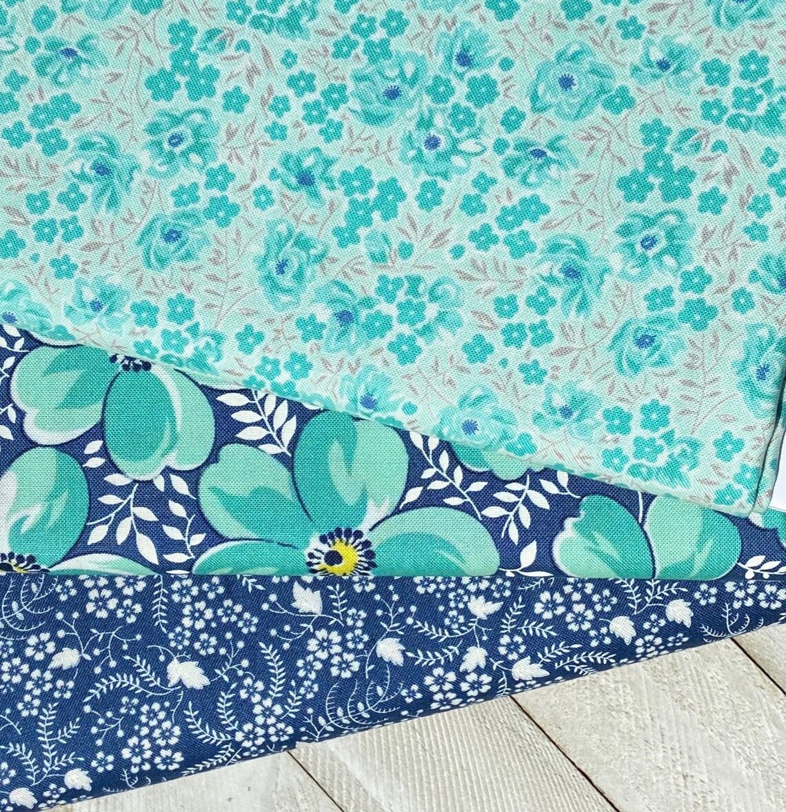 Flowers for Freya by Linzee Kull Mccary Moda Fabrics Aqua Etsy