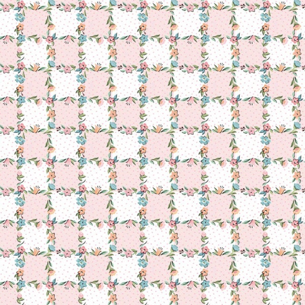 Lovely Lattice Blush ~ Garden Party by Sheri McCulley - Poppie Cotton Fabric : BTHY