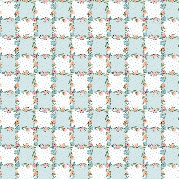 Lovely Lattice Sky ~ Garden Party by Sheri McCulley - Poppie Cotton Fabric : BTHY