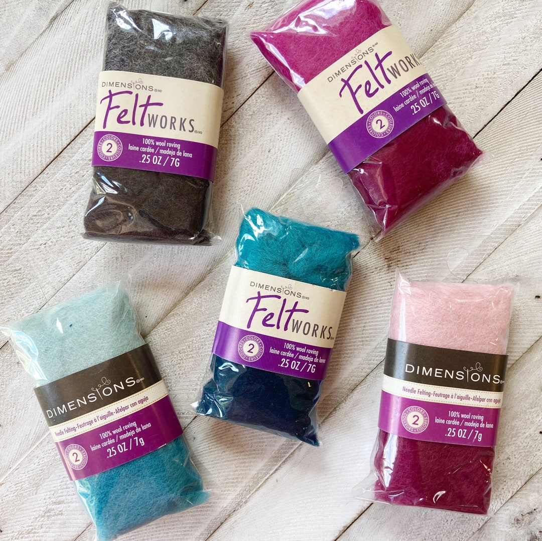 Dimensions Feltworks Wool Roving Your Choice of Color Etsy