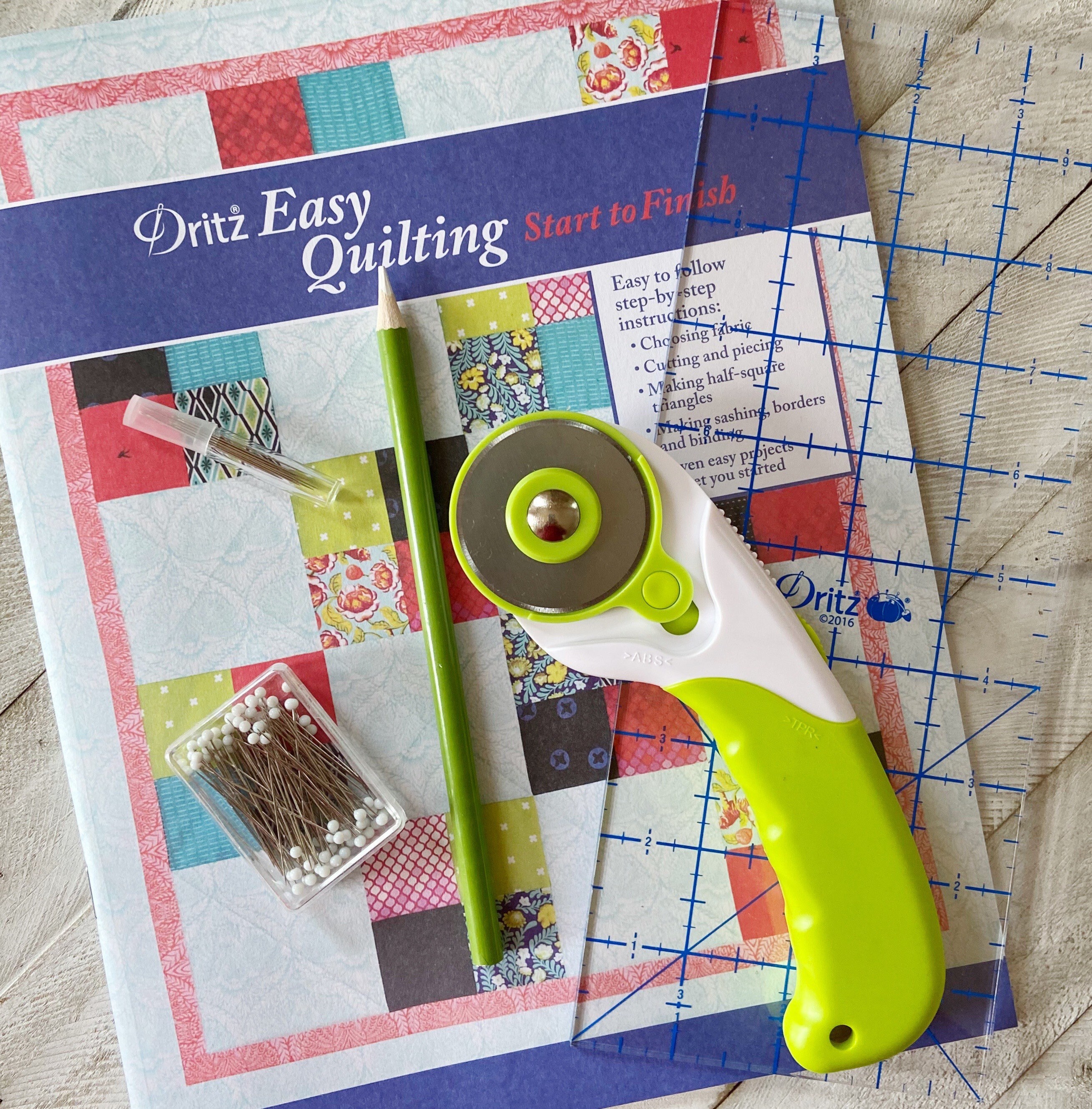 Dritz Quilt Kit With Rotary Cutter Pattern How to Book Pins Etsy