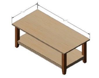 Coffee table with undershelf plans