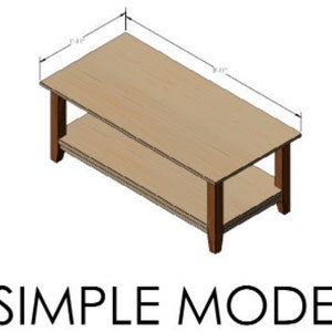 Coffee table with undershelf plans